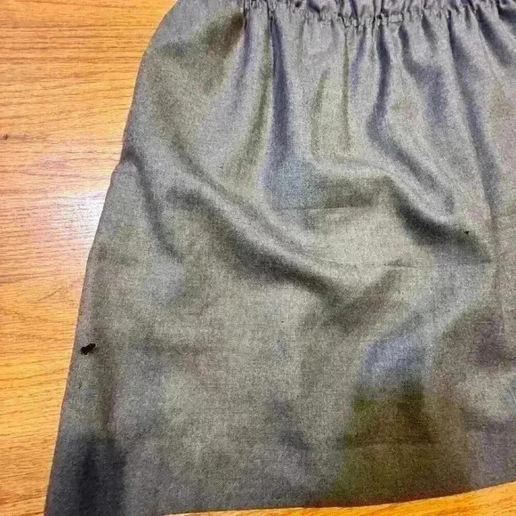 J Crew Grey "Aurelia" Beaded Silk Couplet Sleeveless Cocktail Dress Size 4 FLAW - Picture 4 of 8